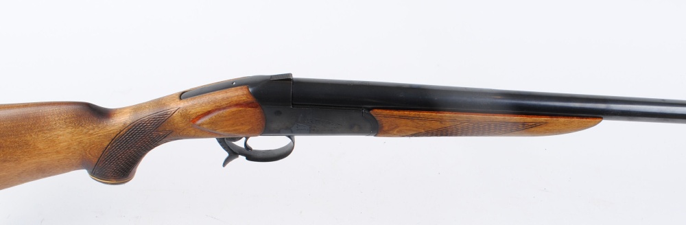 12 bore Baikal, 28 ins full choke barrel, 13,3/4 ins extended semi pistol grip stock, no.24949The