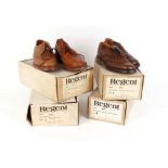 Four pairs Regent Weather and Walnut Oxford brogues, size 6, each boxed