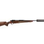 .270 (win) Browning bolt action rifle, 5 shot, barrel threaded for moderator (mod available), pistol