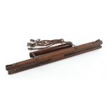 Wooden game carrier; leather thong game carrier