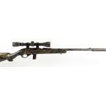 .22 Marlin Model 795 semi automatic rifle, 18 ins barrel threaded for moderator (mod available),