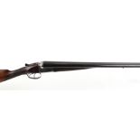 16 bore boxlock non ejector by W W Greener, 28 ins barrels, 3/4 & full, plain treble grip action,