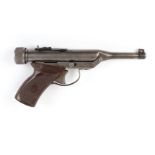 .22 Hy-Score target air pistol, receiver stamped Hy-Score Arms Co. New York N.Y., brown plastic
