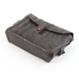 WW2 leather double ended 32 capacity cartridge wallet, containing 14 x 12 bore Eley paper cased