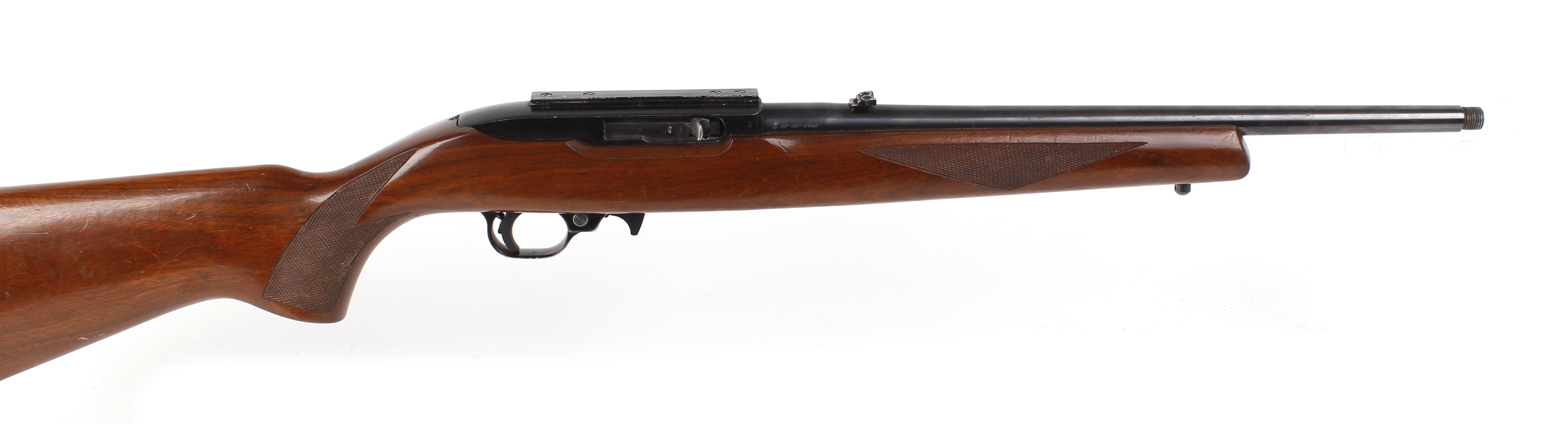 .22 Ruger Model 10/22 semi automatic rifle, 16 ins three quarter stocked carbine barrel threaded for
