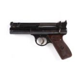 .22 Webley Senior air pistol, brown chequered grips, no. 2097
