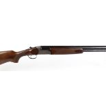 12 bore Breda, over and under, ejector, 27 ins barrels, ventilated rib, 3/4 & 1/4, scroll and