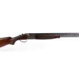 12 bore Lanber, over and under, ejector, 27,3/4 ins multi choke barrels, file cut ventilated rib,