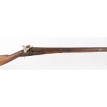 .600 percussion musket, 42 ins part octagonal two stage barrel, fullstocked with steel bands,