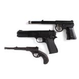 Two .177 Gat air pistols; .177 Diana repeater air pistol (3)