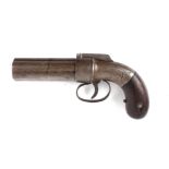 .31 double action 6 shot pepperbox revolver by Allen & Thurber (Worcester U.S.), 3,1/4 ins fluted