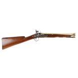 Flintlock blunderbuss by Mason & LeBron c.1780, 14 ins two stage barrel with swamped muzzle,