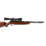 .22 BSA Supersport underlever air rifle, Monte Carlo stock with recoil pad, mounted Nikko Sterling