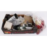 Box containing various shooting accessories; Large quantity of 10 bore cases,