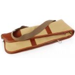 Canvas and tan leather fleece lined gun slip, max.