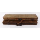 Two canvas and leather gun cases, both for up to 30 ins barrels,