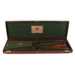 14 bore percussion double sporting gun by Forsyth & Co., 30 ins brown twist damascus barrels