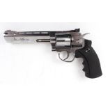 .177 BB Dan Wesson 6 shot Co2 revolver, 6 ins barrel, chromed finish, composite grips, no.