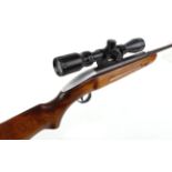 .22 BSA Airsporter underlever air rifle, mounted BSA scope (repaired cracking to stock), no.