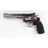 .177 BB Dan Wesson 6 shot Co2 revolver, 6 ins barrel, nickel finish, composite grips, no.
