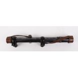 3 x 36 Pecar (Germany) rifle scope, Parker Hale adjustable mounts, 10,1/2 ins overall,