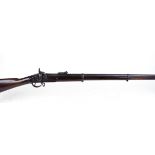 .577 Enfield Tower 1858 percussion rifle, 38½ ins fullstocked three banded barrel, dog kennel