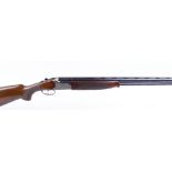 12 bore Lanber over and under, ejector, 27½ ins barrels, 1/2 & ic, file cut ventilated top rib, 70mm