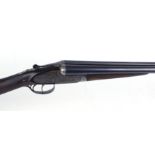 12 bore sidelock ejector AYA No. 2, 24½ ins chopper lump barrels, cyl & cyl, 70mm chambers, scroll