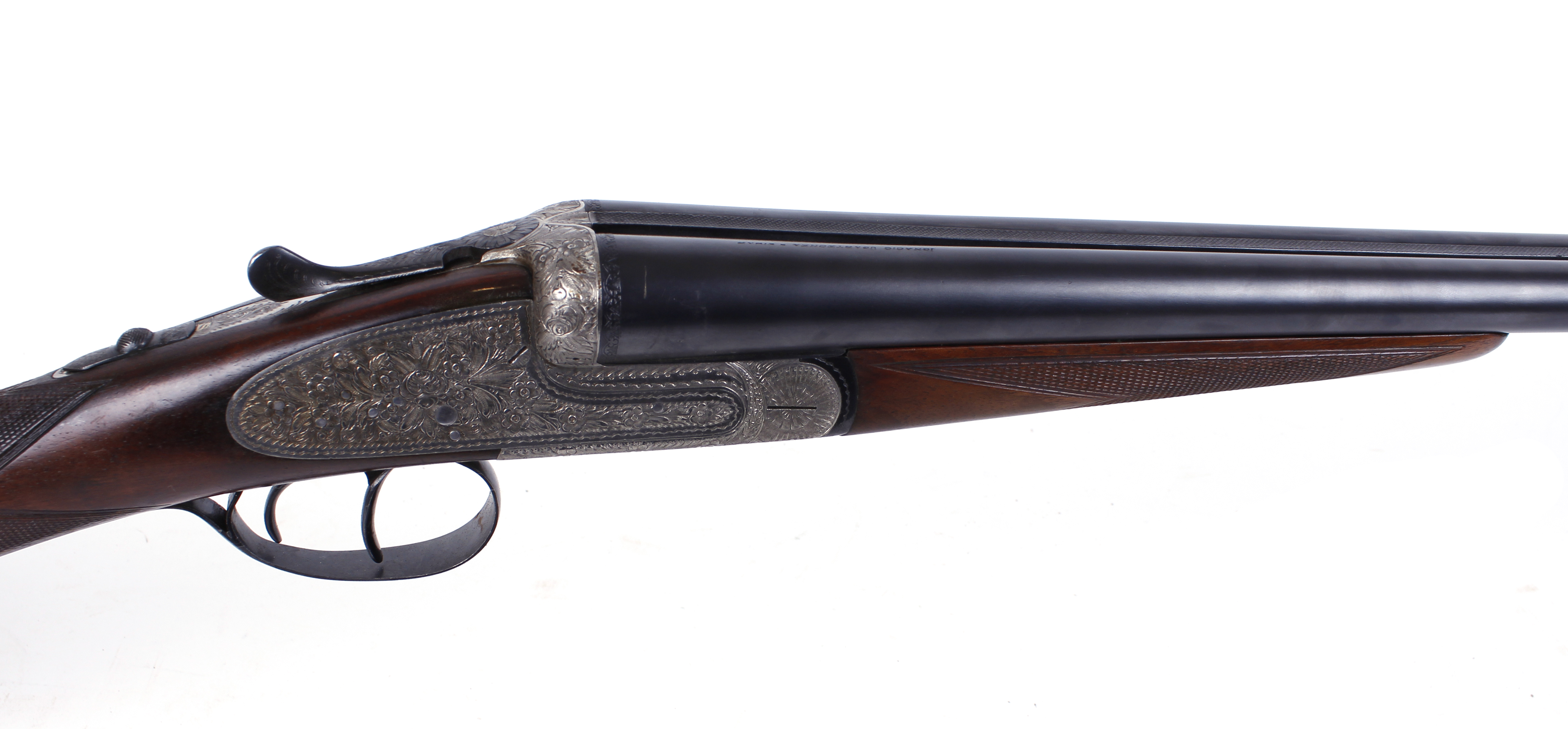 12 bore sidelock ejector by Ugartechea, 27,1/2 ins barrels, ic&ic, 70mm chambers, border and foliate - Image 2 of 2