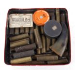 35 (approx.) x 12 bore Eley and other brass cases and quantity of percussion caps (Section 2 licence