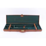 Tan coloured leatherette gun case by Gunmark, fitted interior for up to 30 ins barrels