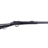 .577/450 Martini Enfield MkIV service rifle, 32½ ins fullstocked steel banded barrel, steel cleaning