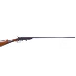 .410 Belgian double semi hammer, 27¾ ins barrels, folding side lever action, 14½ ins straight hand