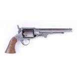 .44 Rogers & Spencer percussion six shot single action revolver, 6½ ins octagonal barrel,