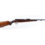 .22 Mauser bolt action rifle, 23½ ins barrel, blade foresight, original ramp rear sight, 5 shot