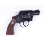 .38 Spl Sauer two shot (converted from six shot) double action revolver, 1½ ins barrel, blacked