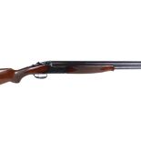 12 bore Lanber over and under, ejector, 27½ ins barrels, ½ & ¼, ventilated rib, 70mm chambers,