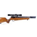 .177 Titan PCP bolt action single shot air rifle, mounted 4 x 32 Nikko Special scope, with bottle