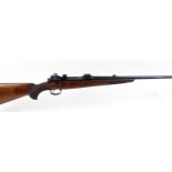 7.92mm Parker Hale bolt action rifle, 23¼ ins barrel, open sights, scope blocks, semi pistol grip