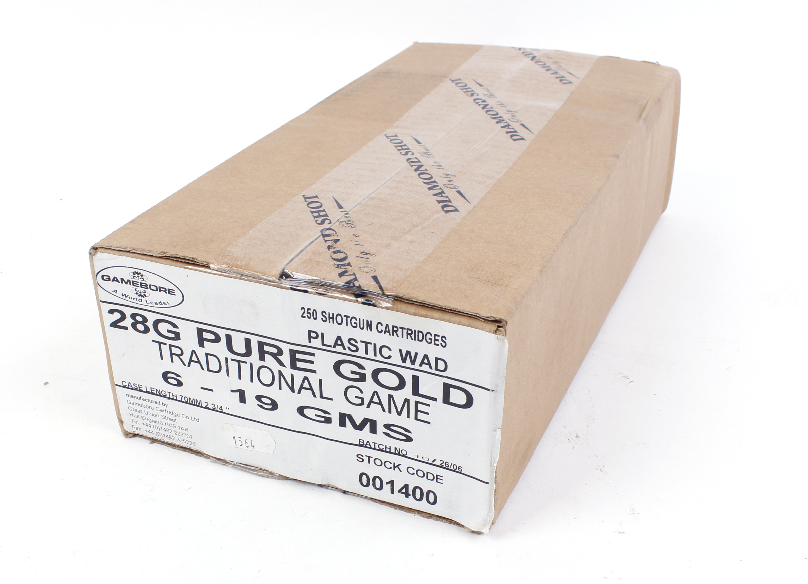 250 x 28 bore Gamebore Pure Gold Traditional Game 19gr 70mm cartridges (Section 2 licence required)