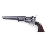 .36 London Colt Navy six shot single action percussion revolver c.1853, 7 ins octagonal barrel the