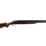 12 bore Lames Model 801 over and under, ejector, 26 ins ventilated barrels, cyl & cyl, engine turned
