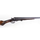.410 double semi hammer, Spanish, 28 ins barrel, 3 ins chambers, folding sidelever action, no. 93388