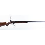 .45 Pedersoli black powder target rifle, 35¼ ins heavy target barrel, tunner foresight, adjustable