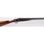 12 bore boxlock non ejector, Belgian, 30 ins barrels, ½ & full, treble grip action with engraved