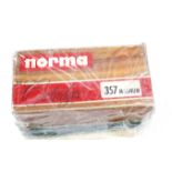 100 x .357 Magnum Norma and Remington 158gr soft point cartridges (FAC required)