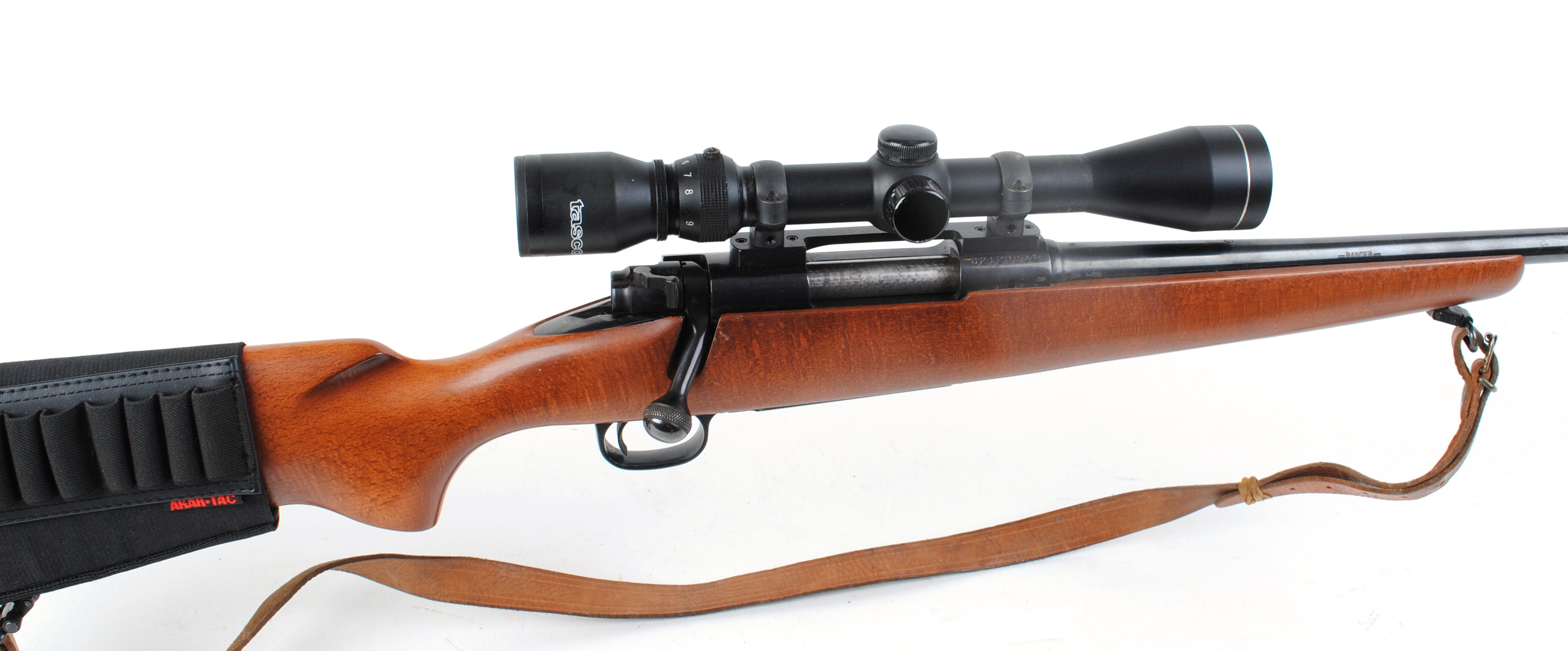 .243 Winchester Ranger Model 70, bolt action 5 shot rifle, 22,1/2 ins barrel, threaded for