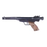 .177 Original Model 6 target air pistol (action a/f), ramp sights, target grips, no. 07527