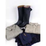 Pair Aigle wellingtons, size 39, boxed as new; Two Napier skeet vests, sizes XXL & XL, as new with