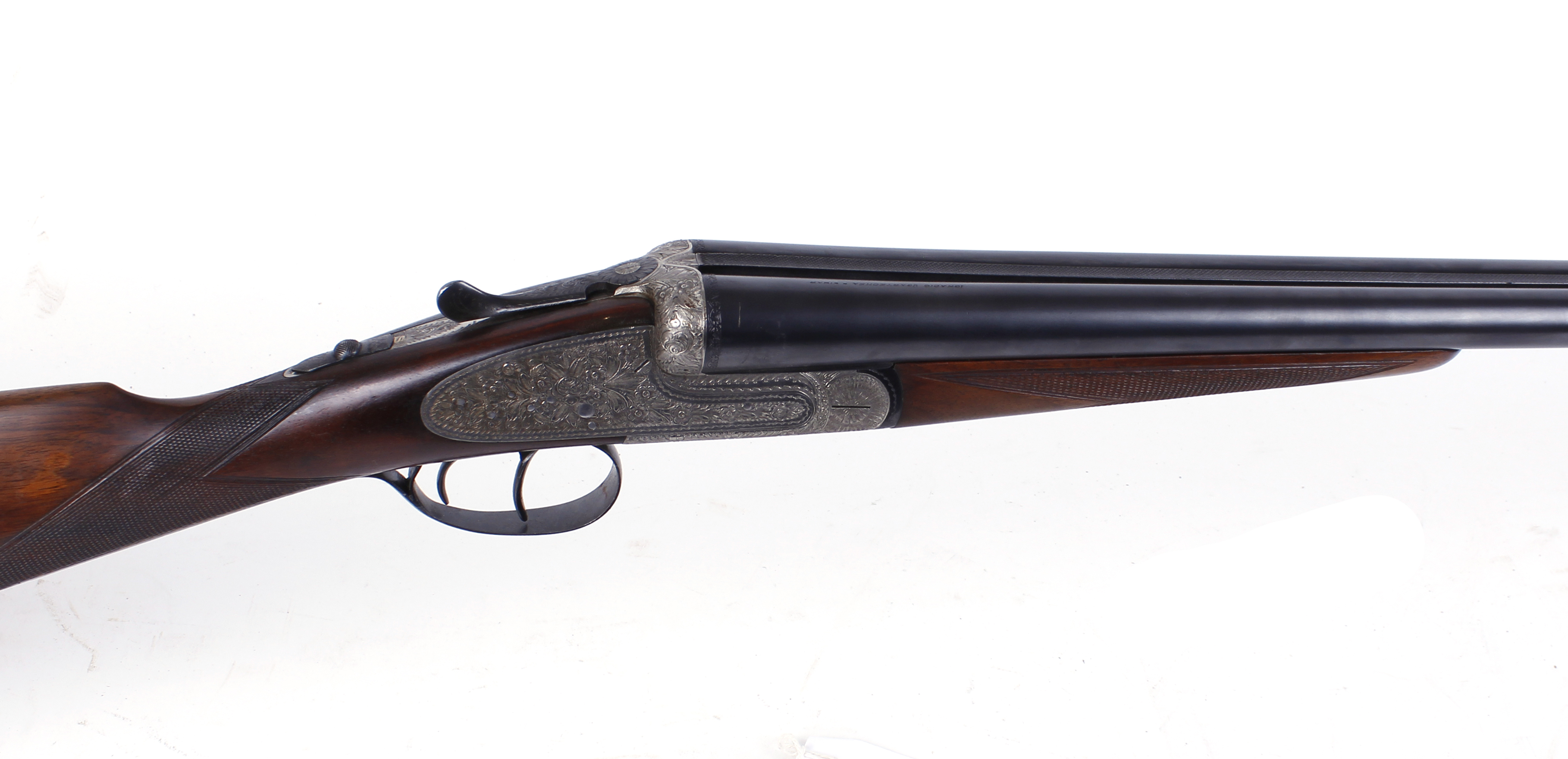 12 bore sidelock ejector by Ugartechea, 27,1/2 ins barrels, ic&ic, 70mm chambers, border and foliate